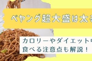 ペヤング超大盛りは太る？そのカロリーと対策